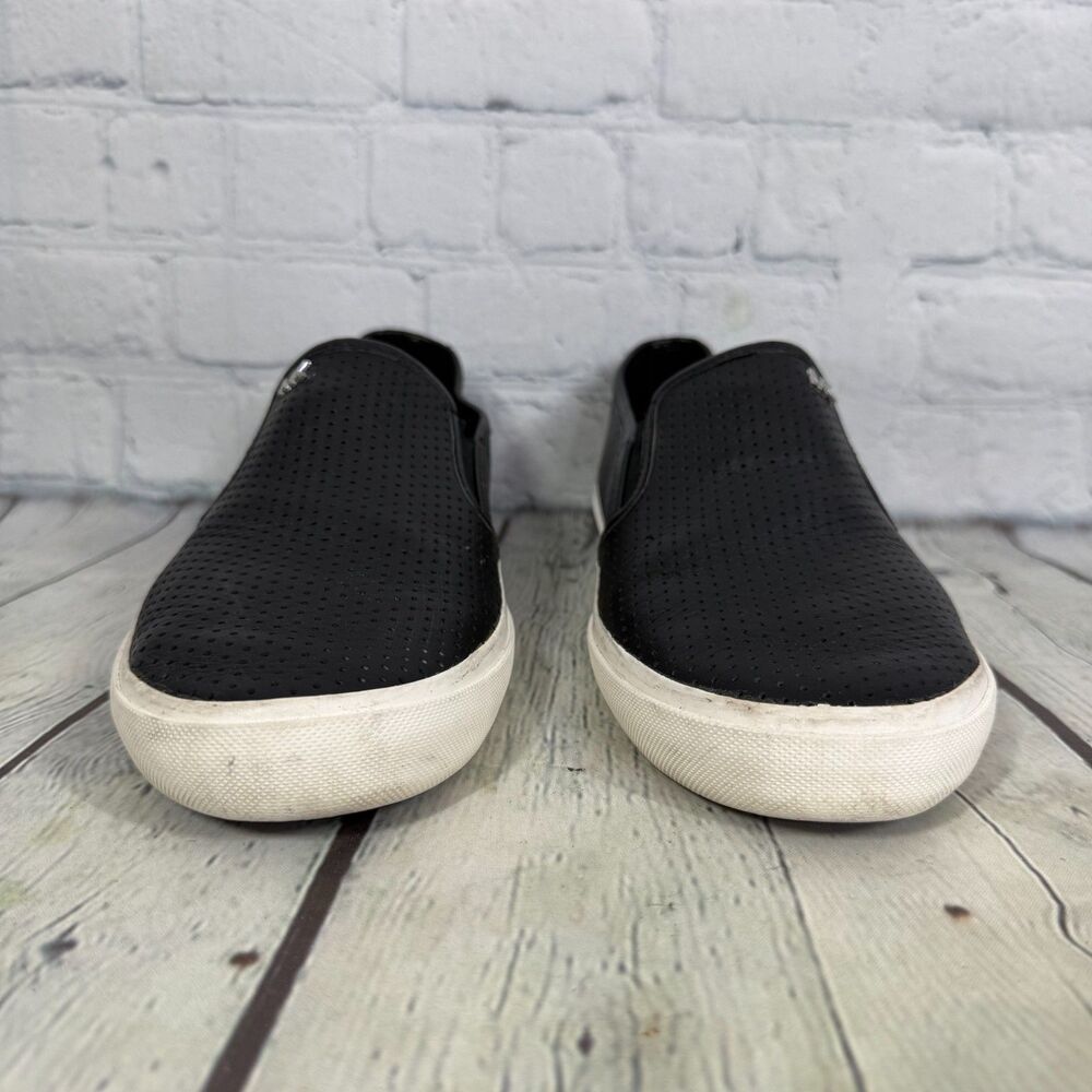 Michael Kors Loafer Flats Women Size 8 Black Eyelet Preppy Slip On Comfort Shoes - Picture 2 of 12